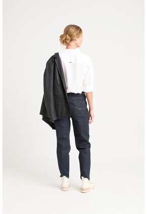 Jean Tulipan Tiro Alto En Denim Stretch Para Mujer Semi Ajustado Jean Tulipan Tiro Alto En Denim Stretch Para Mujer Semi Ajustado Azul Oscuro 05 VÉLEZ