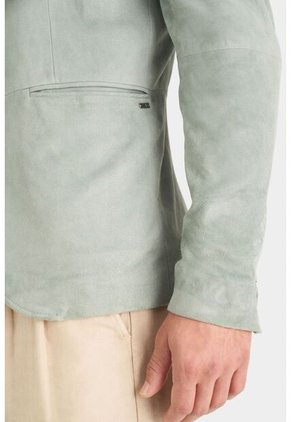 Blazer Niger De Gamuza Para Hombre Fit Semi Ajustado Blazer Niger De Gamuza Para Hombre Fit Semi Ajustado Agua Marina M VÉLEZ