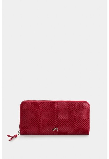 Porta Chequera De Cuero Grabado Para Mujer Tulia Porta Chequera De Cuero Grabado Para Mujer Tulia Rojo VÉLEZ