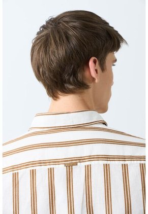 Camisa Manga Larga Rayas Para Hombre Tessa Camisa Manga Larga Rayas Para Hombre Tessa Cafe L VÉLEZ