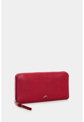 Porta Chequera De Cuero Grabado Para Mujer Tulia Porta Chequera De Cuero Grabado Para Mujer Tulia Rojo VÉLEZ