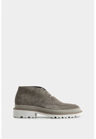 Zapatos Cordón De Cuero Gamuza Para Hombre Costura Contraste Zapatos Cordón De Cuero Gamuza Para Hombre Costura Contraste Gris 38 VÉLEZ Vélez