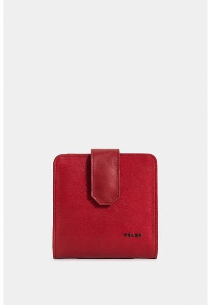 Billetera Cetia De Cuero Liso Para Mujer Con Monedero Billetera Cetia De Cuero Liso Para Mujer Con Monedero Rojo Vélez