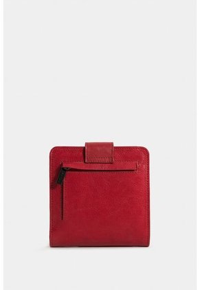 Billetera Cetia De Cuero Liso Para Mujer Con Monedero Billetera Cetia De Cuero Liso Para Mujer Con Monedero Rojo Vélez