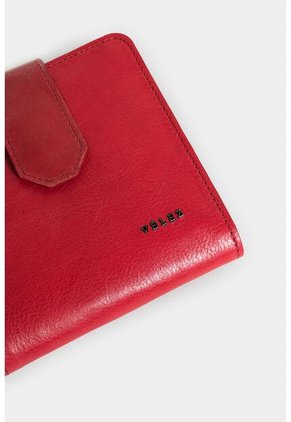 Billetera Cetia De Cuero Liso Para Mujer Con Monedero Billetera Cetia De Cuero Liso Para Mujer Con Monedero Rojo Vélez