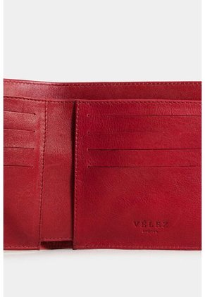Billetera Cetia De Cuero Liso Para Mujer Con Monedero Billetera Cetia De Cuero Liso Para Mujer Con Monedero Rojo Vélez