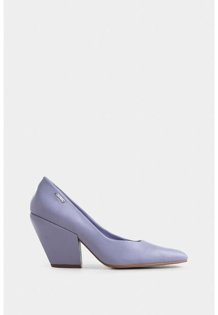 Tacones Cerrados Libra De Cuero Para Mujer Punta Cuadrada Tacones Cerrados Libra De Cuero Para Mujer Punta Cuadrada Lila 37 VÉLEZ