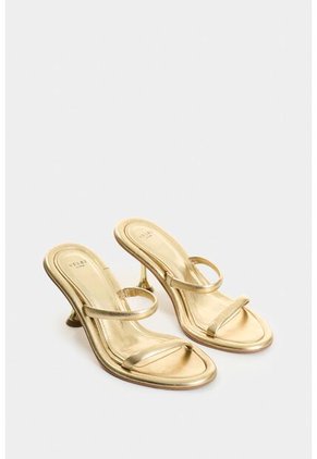 Sandalia Tacón De Cuero Folia Para Mujer Radiant Sandalia Tacón De Cuero Folia Para Mujer Radiant Dorado 38 VÉLEZ