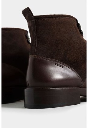 Botas Solar De Cuero Para Hombre Combinación De Texturas Botas Solar De Cuero Para Hombre Combinación De Texturas Cafe 45 VÉLEZ