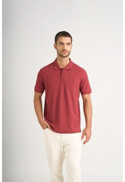 Polo Para Hombre Semi Fit Detalle Jacquard Polo Para Hombre Semi Fit Detalle Jacquard Vinotinto XS VÉLEZ