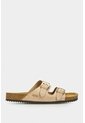 Sandalia Plana Pilos De Cuero Para Mujer Suela Corcho Sandalia Plana Pilos De Cuero Para Mujer Suela Corcho Beige 39 VÉLEZ de Vélez