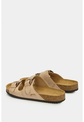 Sandalia Plana Pilos De Cuero Para Mujer Suela Corcho Sandalia Plana Pilos De Cuero Para Mujer Suela Corcho Beige 39 VÉLEZ