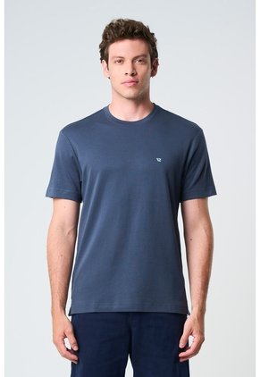 Camiseta Manga Corta Lerici Para Hombre Semi Fitted Camiseta Manga Corta Lerici Para Hombre Semi Fitted Azul Oscuro XL VÉLEZ