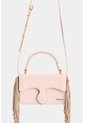 Bandolera Mini Garniel De Cuero Con Flecos Para Mujer Bandolera Mini Garniel De Cuero Con Flecos Para Mujer Rosado VÉLEZ de Vélez