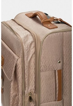 Maleta De Viaje Bloom 20" Para Mujer Jacquard VZ Beige Maleta De Viaje Bloom 20" Para Mujer Jacquard VZ Beige Vélez