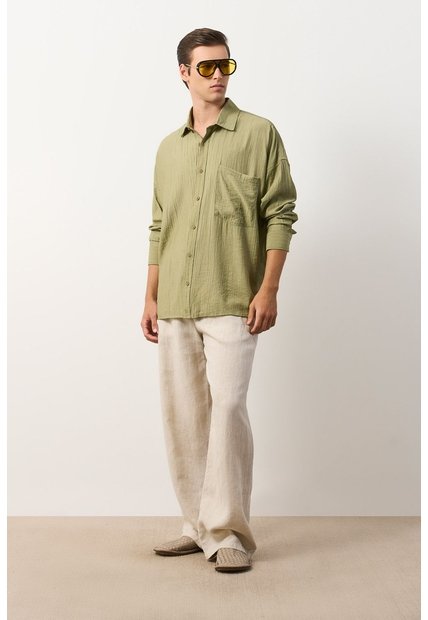 Camisa Loa Manga Larga Para Hombre Camisa Loa Manga Larga Para Hombre Verde Oliva XL VÉLEZ