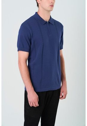 Polo Tropical Manga Corta Para Hombre Semi Fitted Polo Tropical Manga Corta Para Hombre Semi Fitted Azul M VÉLEZ