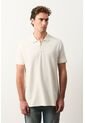 Polo Para Hombre Semi Fit Detalle Jacquard Polo Para Hombre Semi Fit Detalle Jacquard Crema XS VÉLEZ de Vélez
