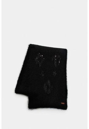 Bufanda Tejida Platino Para Mujer Detalle Lentejuelas Bufanda Tejida Platino Para Mujer Detalle Lentejuelas Negro XS VÉLEZ