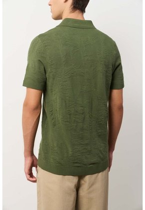 Polo Manga Corta Tejida Para Hombre Anam Polo Manga Corta Tejida Para Hombre Anam Verde Oliva XXL VÉLEZ