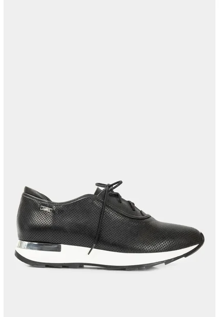 Zapatos Cordón De Cuero Para Mujer Suela Deportiva Zapatos Cordón De Cuero Para Mujer Suela Deportiva Negro 35 VÉLEZ