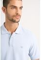 Polo Para Hombre Semi Fit Detalle Jacquard Polo Para Hombre Semi Fit Detalle Jacquard Azul Claro M VÉLEZ de Vélez