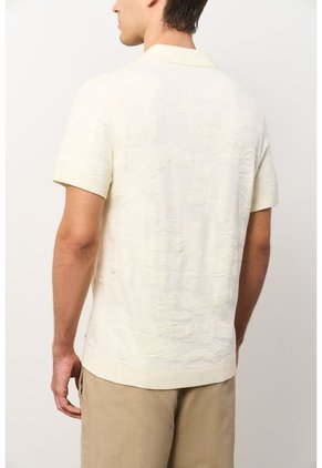 Camisa Manga Corta Tejida Para Hombre Ikal Camisa Manga Corta Tejida Para Hombre Ikal Crema L VÉLEZ