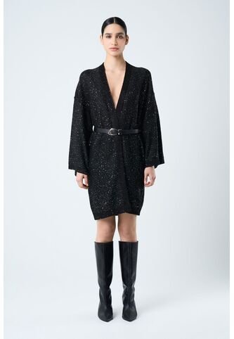 Cardigan Antares Para Mujer Tejido Cardigan Antares Para Mujer Tejido Negro XL VÉLEZ Vélez