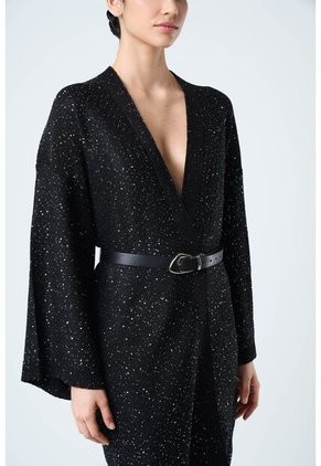 Cardigan Antares Para Mujer Tejido Cardigan Antares Para Mujer Tejido Negro XL VÉLEZ