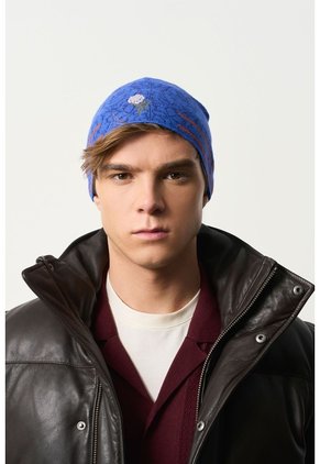 Gorro Beanie Tejido Para Hombre Gorro Beanie Tejido Para Hombre Azul M VÉLEZ