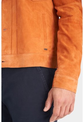 Chaqueta Zambeze De Gamuza Para Hombre Cuello Camisero Chaqueta Zambeze De Gamuza Para Hombre Cuello Camisero Naranja M VÉLEZ
