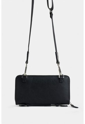 Manos Libres Elba De Cuero Para Hombre Tejido Frontal Manos Libres Elba De Cuero Para Hombre Tejido Frontal Negro VÉLEZ