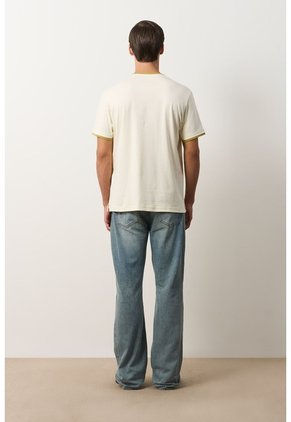 Camiseta En Algodón Para Hombre Luma Camiseta En Algodón Para Hombre Luma Crema XS VÉLEZ