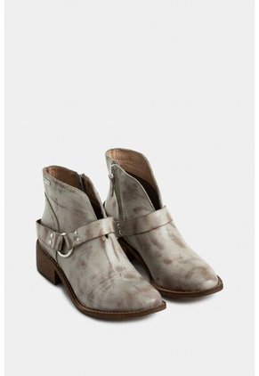 Botines Texanos Azúcar De Cuero Brush Off Para Mujer Detalle Estribo Botines Texanos Azúcar De Cuero Brush Off Para Mujer Detalle Estribo Arena 36 VÉLEZ