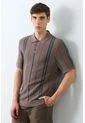 Polo Manga Corta Tejida Para Hombre Espectral Polo Manga Corta Tejida Para Hombre Espectral Tabaco XXL VÉLEZ de Vélez