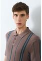 Polo Manga Corta Tejida Para Hombre Espectral Polo Manga Corta Tejida Para Hombre Espectral Tabaco XXL VÉLEZ de Vélez