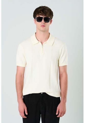 Polo Tropical Manga Corta Para Hombre Semi Fitted Polo Tropical Manga Corta Para Hombre Semi Fitted Crema XL VÉLEZ Vélez
