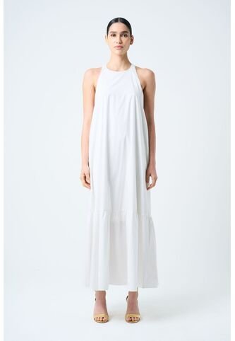Vestido Acrux Holgado Para Mujer Cuello Halter Vestido Acrux Holgado Para Mujer Cuello Halter Crema 10 VÉLEZ Vélez