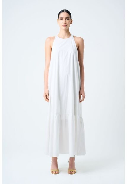 Vestido Acrux Holgado Para Mujer Cuello Halter Vestido Acrux Holgado Para Mujer Cuello Halter Crema 10 VÉLEZ