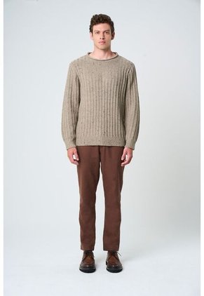 Sweater Selva Tejido Para Hombre Cuello Bandeja Sweater Selva Tejido Para Hombre Cuello Bandeja Tabaco M VÉLEZ