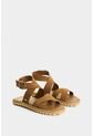 Sandalia Plana Orbi 2.0 De Cuero Para Mujer Detalle Yute Sandalia Plana Orbi 2.0 De Cuero Para Mujer Detalle Yute Miel 34 VÉLEZ de Vélez