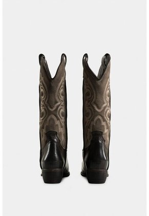 Botas Caña Larga Savona De Cuero Para Mujer Silueta Tipo Western Botas Caña Larga Savona De Cuero Para Mujer Silueta Tipo Western Negro 39 Vélez