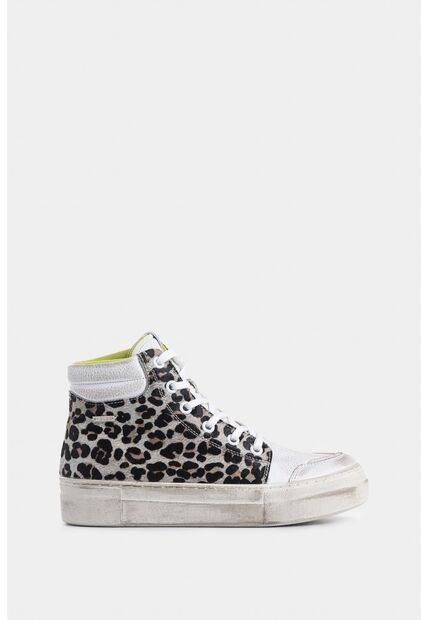 Tenis Alba De Cuero Para Mujer Animal Print Tenis Alba De Cuero Para Mujer Animal Print Blanco 41 VÉLEZ