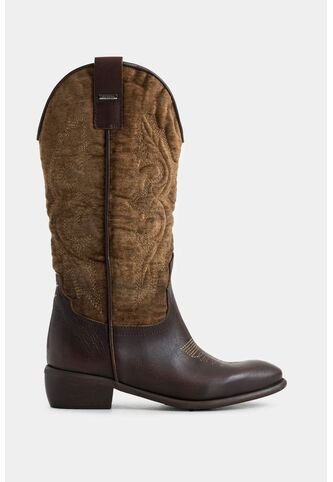 Botas Salvinia En Textil Y Cuero Para Mujer Acabado Vintage Botas Salvinia En Textil Y Cuero Para Mujer Acabado Vintage Cafe 34 VÉLEZ Vélez