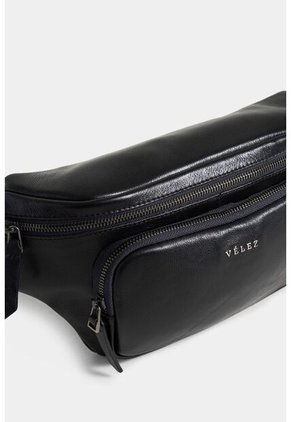 Riñonera Brunei 2 De Cuero Para Hombre Con Acabado Espazolado Riñonera Brunei 2 De Cuero Para Hombre Con Acabado Espazolado Negro VÉLEZ