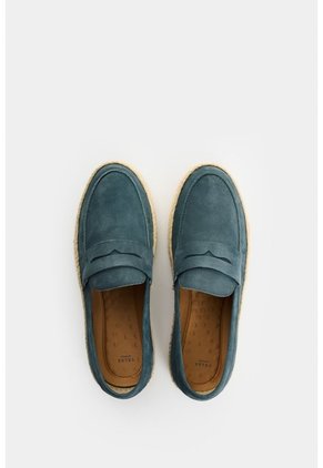 Mocasines De Cuero Gamuzado Para Hombre Ocean Mocasines De Cuero Gamuzado Para Hombre Ocean Azul Claro 39 VÉLEZ