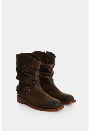 Botas En Cuero Para Hombre Moto Botas En Cuero Para Hombre Moto Terracota 42 VÉLEZ