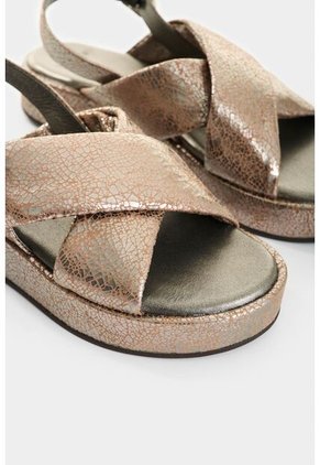 Sandalia Plataforma De Cuero Para Mujer Caltha Sandalia Plataforma De Cuero Para Mujer Caltha Plata 36 VÉLEZ