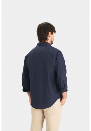 Camisa En Popelina Para Hombre Semifitted Camisa En Popelina Para Hombre Semifitted Azul Oscuro XL VÉLEZ