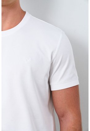 Camiseta Micropima Arizona Para Hombre Semi Ajustada Camiseta Micropima Arizona Para Hombre Semi Ajustada Blanco S VÉLEZ